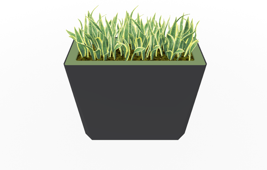 Magnuson KST - 1436L - H - PL High Kastan Wide Rectangular Painted Steel Planter with Aluminum Top and Sealed Internal Liner (MAG - KST - 1436L - H - PL - XXX) - SchoolOutlet
