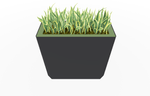 Magnuson KST - 1436L - H - PL High Kastan Wide Rectangular Painted Steel Planter with Aluminum Top and Sealed Internal Liner (MAG - KST - 1436L - H - PL - XXX) - SchoolOutlet