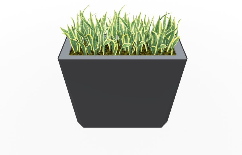 Magnuson KST - 1436L - H - PL High Kastan Wide Rectangular Painted Steel Planter with Aluminum Top and Sealed Internal Liner (MAG - KST - 1436L - H - PL - XXX) - SchoolOutlet