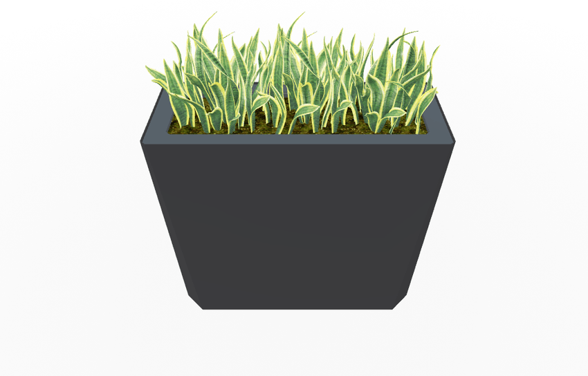 Magnuson KST - 1436L - H - PL High Kastan Wide Rectangular Painted Steel Planter with Aluminum Top and Sealed Internal Liner (MAG - KST - 1436L - H - PL - XXX) - SchoolOutlet