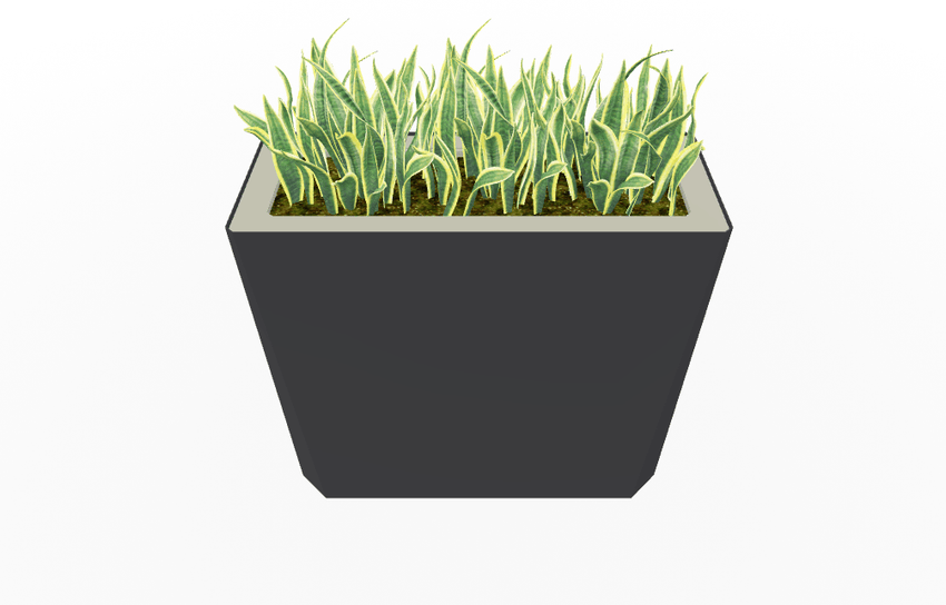 Magnuson KST - 1436L - H - PL High Kastan Wide Rectangular Painted Steel Planter with Aluminum Top and Sealed Internal Liner (MAG - KST - 1436L - H - PL - XXX) - SchoolOutlet