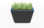 Magnuson KST - 1436L - H - PL High Kastan Wide Rectangular Painted Steel Planter with Aluminum Top and Sealed Internal Liner (MAG - KST - 1436L - H - PL - XXX) - SchoolOutlet