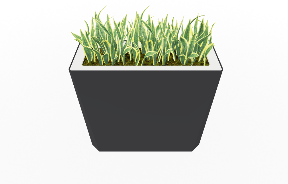 Magnuson KST - 1436L - H - PL High Kastan Wide Rectangular Painted Steel Planter with Aluminum Top and Sealed Internal Liner (MAG - KST - 1436L - H - PL - XXX) - SchoolOutlet