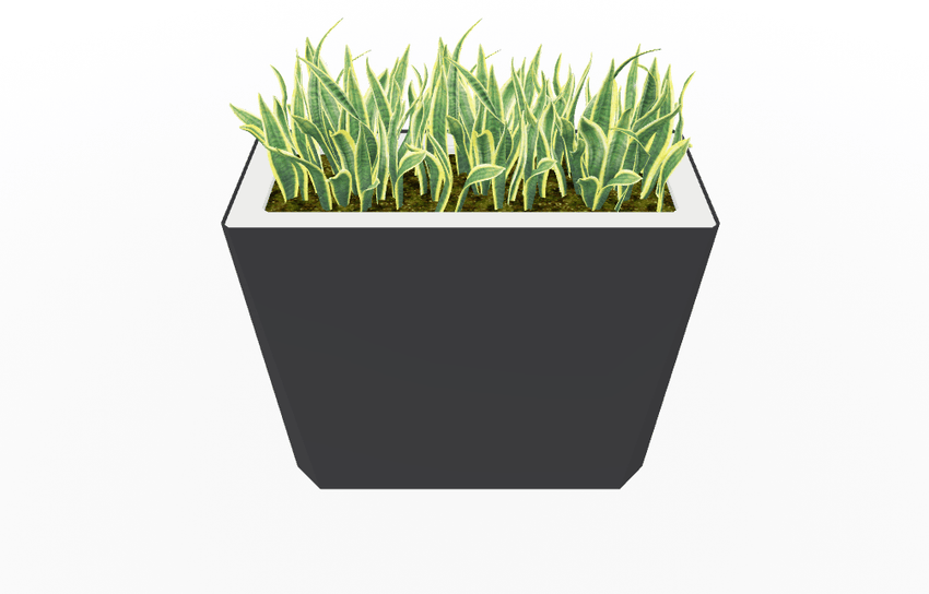 Magnuson KST - 1436L - H - PL High Kastan Wide Rectangular Painted Steel Planter with Aluminum Top and Sealed Internal Liner (MAG - KST - 1436L - H - PL - XXX) - SchoolOutlet