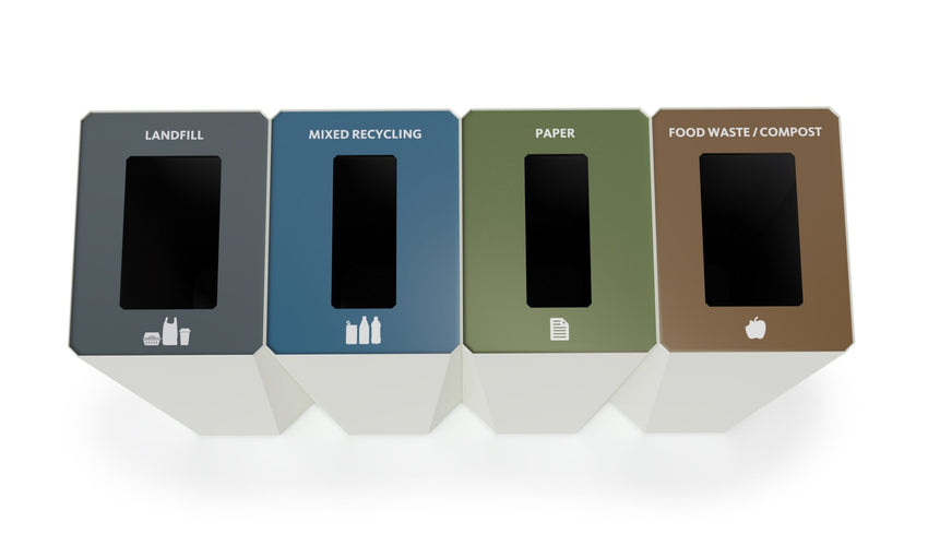 Magnuson KASTA KST - 1612L 22 - Gallon Rectangular Powder - Coated Steel Waste Receptacle with Internal Rigid Liner (MAG - KST - 1612L) - SchoolOutlet