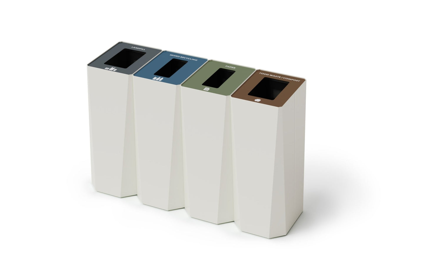 Magnuson KASTA KST - 1612L 22 - Gallon Rectangular Powder - Coated Steel Waste Receptacle with Internal Rigid Liner (MAG - KST - 1612L) - SchoolOutlet