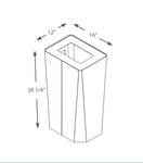 Magnuson KASTA KST - 1612L 22 - Gallon Rectangular Powder - Coated Steel Waste Receptacle with Internal Rigid Liner (MAG - KST - 1612L) - SchoolOutlet