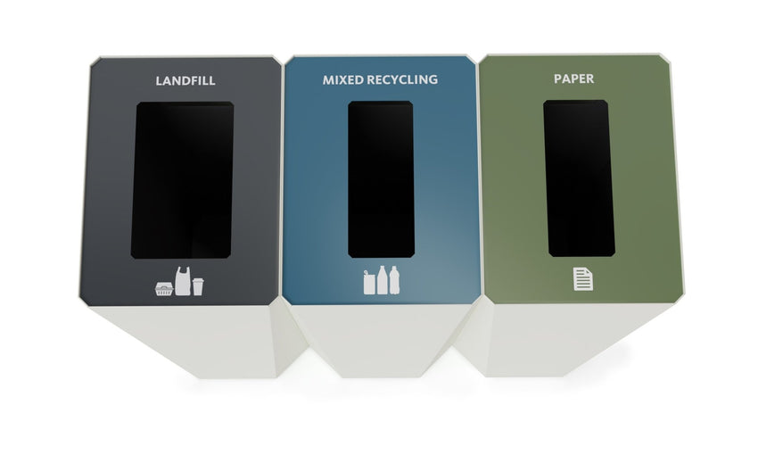Magnuson KASTA KST - 1612L 22 - Gallon Rectangular Powder - Coated Steel Waste Receptacle with Internal Rigid Liner (MAG - KST - 1612L) - SchoolOutlet