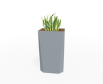 Magnuson KST - 1612L - H - PL High Kastan Rectangular Painted Steel Planter with Aluminum Top and Sealed Internal Liner (MAG - KST - 1612L - H - PL - XXX) - SchoolOutlet