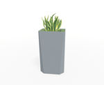 Magnuson KST - 1612L - H - PL High Kastan Rectangular Painted Steel Planter with Aluminum Top and Sealed Internal Liner (MAG - KST - 1612L - H - PL - XXX) - SchoolOutlet