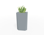 Magnuson KST - 1612L - H - PL High Kastan Rectangular Painted Steel Planter with Aluminum Top and Sealed Internal Liner (MAG - KST - 1612L - H - PL - XXX) - SchoolOutlet