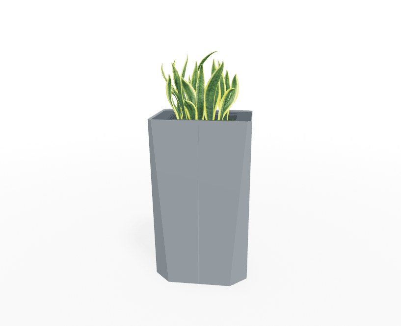 Magnuson KST - 1612L - H - PL High Kastan Rectangular Painted Steel Planter with Aluminum Top and Sealed Internal Liner (MAG - KST - 1612L - H - PL - XXX) - SchoolOutlet