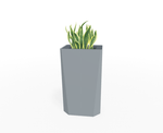 Magnuson KST - 1612L - H - PL High Kastan Rectangular Painted Steel Planter with Aluminum Top and Sealed Internal Liner (MAG - KST - 1612L - H - PL - XXX) - SchoolOutlet