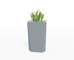 Magnuson KST - 1612L - H - PL High Kastan Rectangular Painted Steel Planter with Aluminum Top and Sealed Internal Liner (MAG - KST - 1612L - H - PL - XXX) - SchoolOutlet