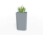 Magnuson KST - 1612L - H - PL High Kastan Rectangular Painted Steel Planter with Aluminum Top and Sealed Internal Liner (MAG - KST - 1612L - H - PL - XXX) - SchoolOutlet