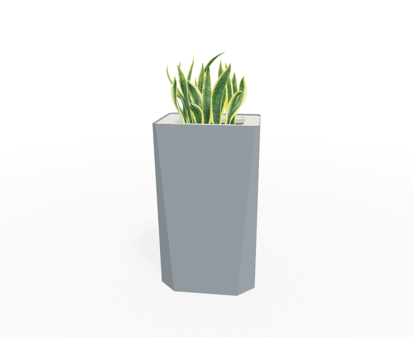 Magnuson KST - 1612L - H - PL High Kastan Rectangular Painted Steel Planter with Aluminum Top and Sealed Internal Liner (MAG - KST - 1612L - H - PL - XXX) - SchoolOutlet