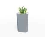 Magnuson KST - 1612L - H - PL High Kastan Rectangular Painted Steel Planter with Aluminum Top and Sealed Internal Liner (MAG - KST - 1612L - H - PL - XXX) - SchoolOutlet