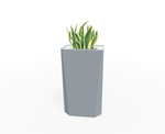 Magnuson KST - 1612L - H - PL High Kastan Rectangular Painted Steel Planter with Aluminum Top and Sealed Internal Liner (MAG - KST - 1612L - H - PL - XXX) - SchoolOutlet