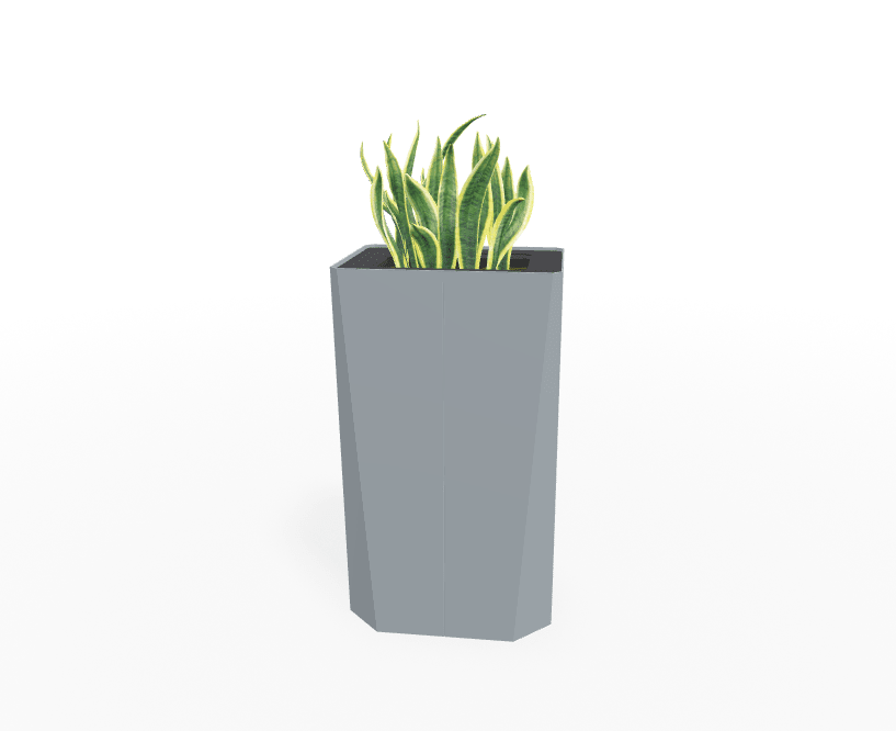 Magnuson KST - 1612L - H - PL High Kastan Rectangular Painted Steel Planter with Aluminum Top and Sealed Internal Liner (MAG - KST - 1612L - H - PL - XXX) - SchoolOutlet