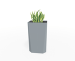 Magnuson KST - 1612L - H - PL High Kastan Rectangular Painted Steel Planter with Aluminum Top and Sealed Internal Liner (MAG - KST - 1612L - H - PL - XXX) - SchoolOutlet