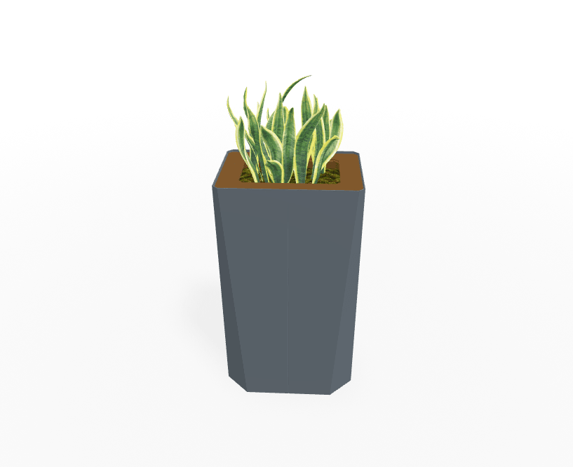 Magnuson KST - 1612L - H - PL High Kastan Rectangular Painted Steel Planter with Aluminum Top and Sealed Internal Liner (MAG - KST - 1612L - H - PL - XXX) - SchoolOutlet