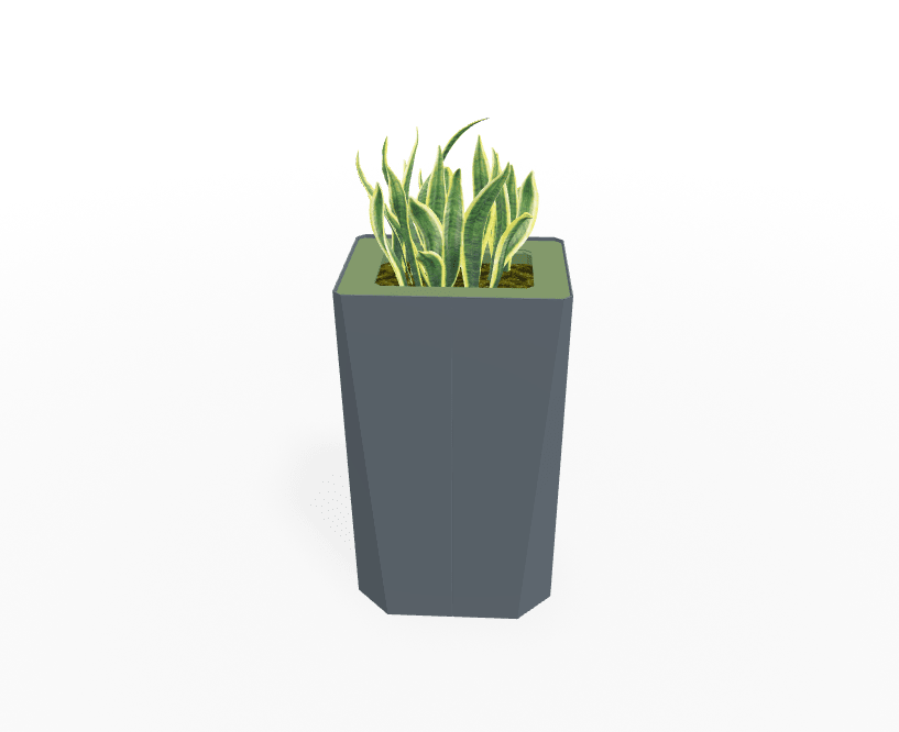 Magnuson KST - 1612L - H - PL High Kastan Rectangular Painted Steel Planter with Aluminum Top and Sealed Internal Liner (MAG - KST - 1612L - H - PL - XXX) - SchoolOutlet