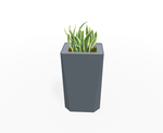 Magnuson KST - 1612L - H - PL High Kastan Rectangular Painted Steel Planter with Aluminum Top and Sealed Internal Liner (MAG - KST - 1612L - H - PL - XXX) - SchoolOutlet