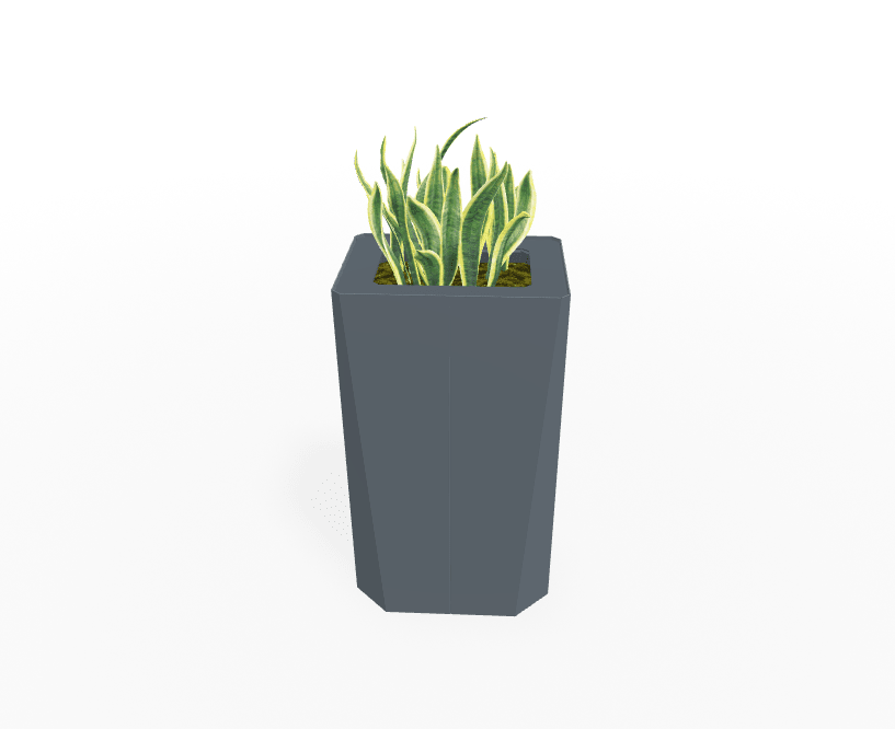 Magnuson KST - 1612L - H - PL High Kastan Rectangular Painted Steel Planter with Aluminum Top and Sealed Internal Liner (MAG - KST - 1612L - H - PL - XXX) - SchoolOutlet