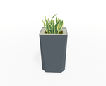 Magnuson KST - 1612L - H - PL High Kastan Rectangular Painted Steel Planter with Aluminum Top and Sealed Internal Liner (MAG - KST - 1612L - H - PL - XXX) - SchoolOutlet