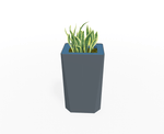 Magnuson KST - 1612L - H - PL High Kastan Rectangular Painted Steel Planter with Aluminum Top and Sealed Internal Liner (MAG - KST - 1612L - H - PL - XXX) - SchoolOutlet