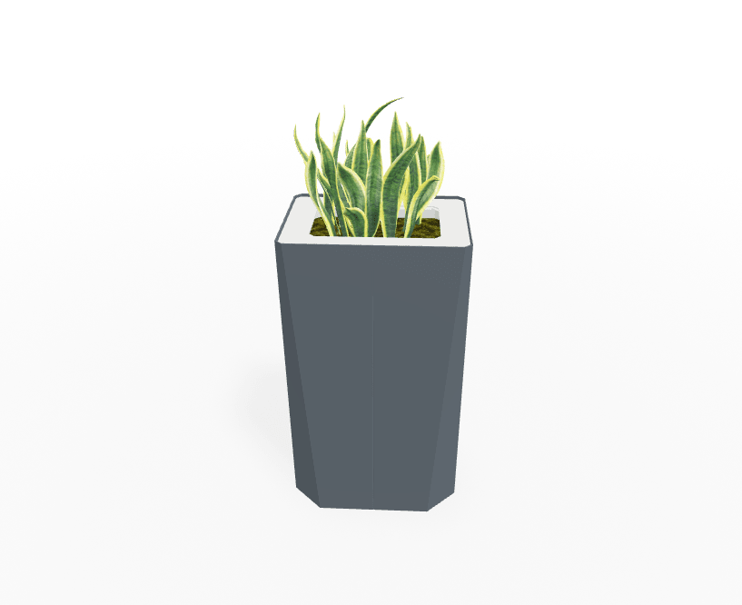 Magnuson KST - 1612L - H - PL High Kastan Rectangular Painted Steel Planter with Aluminum Top and Sealed Internal Liner (MAG - KST - 1612L - H - PL - XXX) - SchoolOutlet