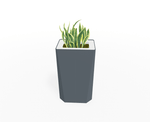 Magnuson KST - 1612L - H - PL High Kastan Rectangular Painted Steel Planter with Aluminum Top and Sealed Internal Liner (MAG - KST - 1612L - H - PL - XXX) - SchoolOutlet