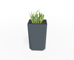 Magnuson KST - 1612L - H - PL High Kastan Rectangular Painted Steel Planter with Aluminum Top and Sealed Internal Liner (MAG - KST - 1612L - H - PL - XXX) - SchoolOutlet