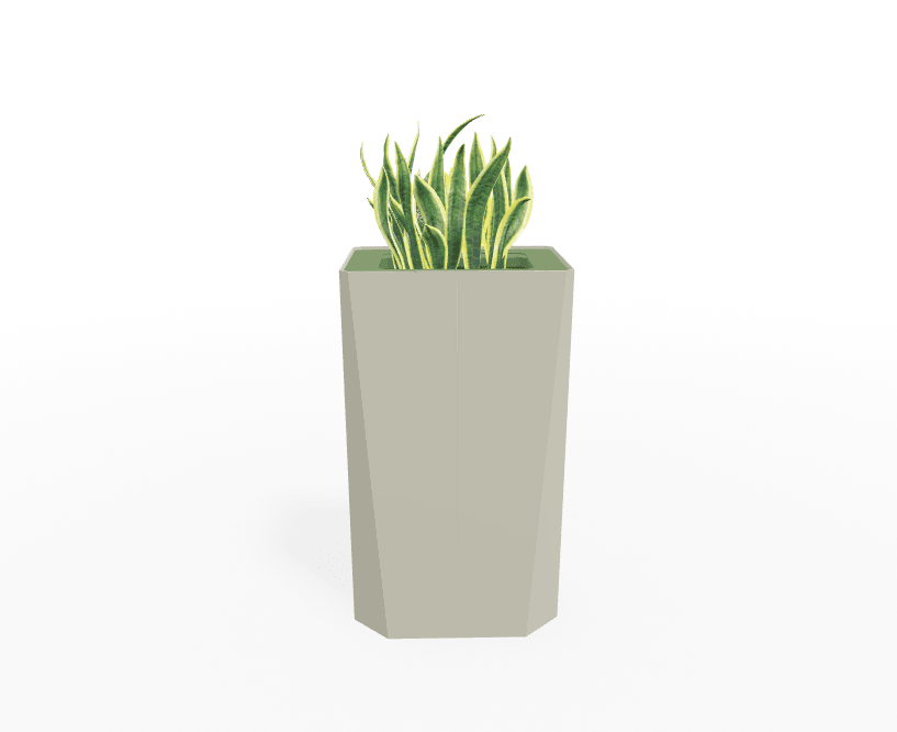 Magnuson KST - 1612L - H - PL High Kastan Rectangular Painted Steel Planter with Aluminum Top and Sealed Internal Liner (MAG - KST - 1612L - H - PL - XXX) - SchoolOutlet