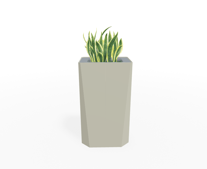 Magnuson KST - 1612L - H - PL High Kastan Rectangular Painted Steel Planter with Aluminum Top and Sealed Internal Liner (MAG - KST - 1612L - H - PL - XXX) - SchoolOutlet