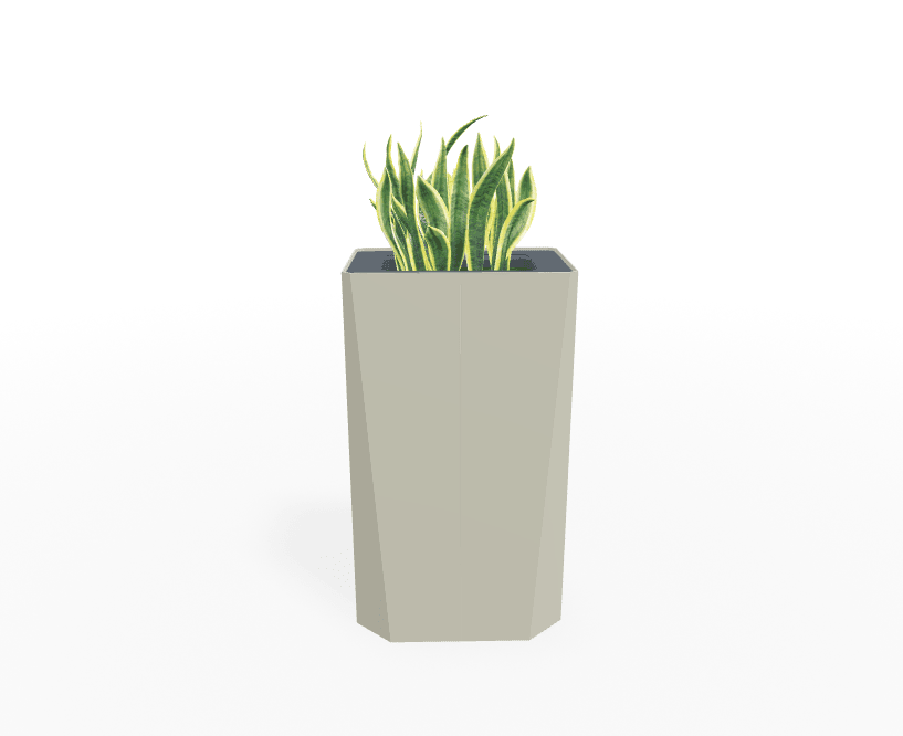 Magnuson KST - 1612L - H - PL High Kastan Rectangular Painted Steel Planter with Aluminum Top and Sealed Internal Liner (MAG - KST - 1612L - H - PL - XXX) - SchoolOutlet