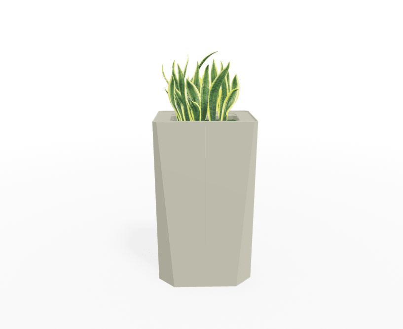 Magnuson KST - 1612L - H - PL High Kastan Rectangular Painted Steel Planter with Aluminum Top and Sealed Internal Liner (MAG - KST - 1612L - H - PL - XXX) - SchoolOutlet