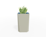 Magnuson KST - 1612L - H - PL High Kastan Rectangular Painted Steel Planter with Aluminum Top and Sealed Internal Liner (MAG - KST - 1612L - H - PL - XXX) - SchoolOutlet