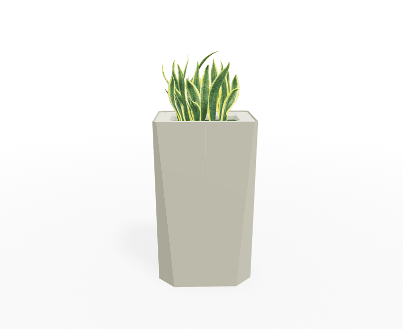 Magnuson KST - 1612L - H - PL High Kastan Rectangular Painted Steel Planter with Aluminum Top and Sealed Internal Liner (MAG - KST - 1612L - H - PL - XXX) - SchoolOutlet