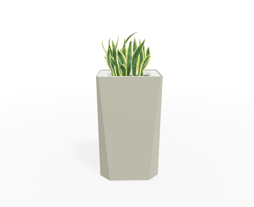 Magnuson KST - 1612L - H - PL High Kastan Rectangular Painted Steel Planter with Aluminum Top and Sealed Internal Liner (MAG - KST - 1612L - H - PL - XXX) - SchoolOutlet