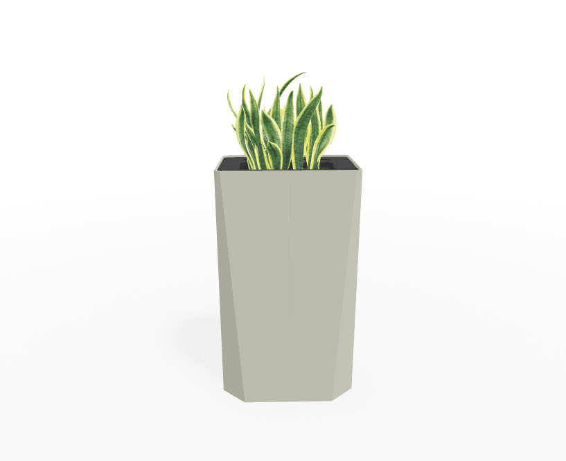 Magnuson KST - 1612L - H - PL High Kastan Rectangular Painted Steel Planter with Aluminum Top and Sealed Internal Liner (MAG - KST - 1612L - H - PL - XXX) - SchoolOutlet