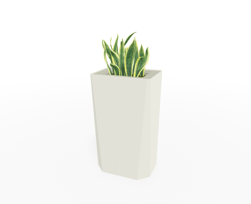 Magnuson KST - 1612L - H - PL High Kastan Rectangular Painted Steel Planter with Aluminum Top and Sealed Internal Liner (MAG - KST - 1612L - H - PL - XXX) - SchoolOutlet