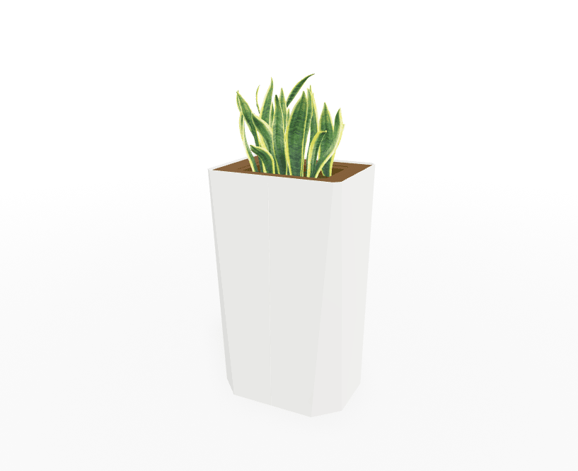 Magnuson KST - 1612L - H - PL High Kastan Rectangular Painted Steel Planter with Aluminum Top and Sealed Internal Liner (MAG - KST - 1612L - H - PL - XXX) - SchoolOutlet