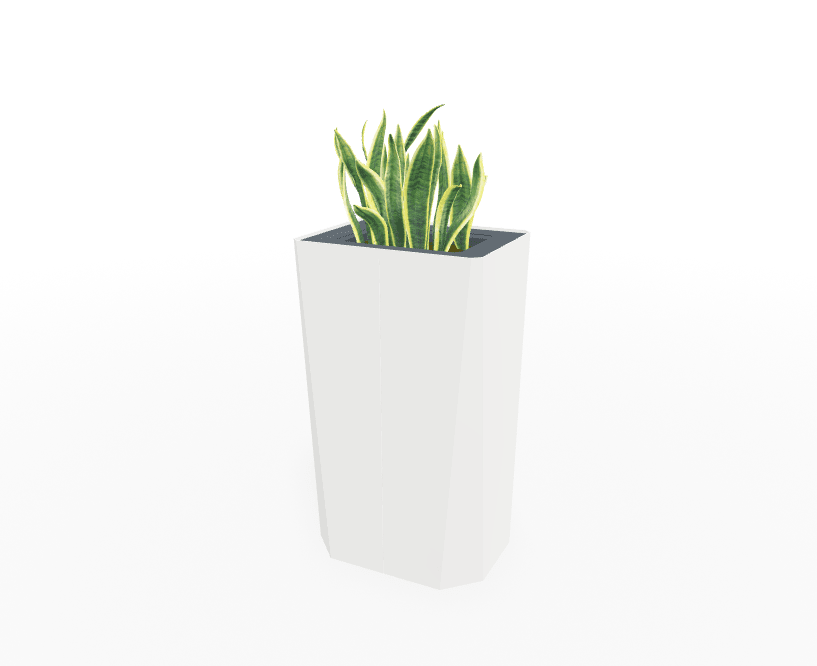 Magnuson KST - 1612L - H - PL High Kastan Rectangular Painted Steel Planter with Aluminum Top and Sealed Internal Liner (MAG - KST - 1612L - H - PL - XXX) - SchoolOutlet