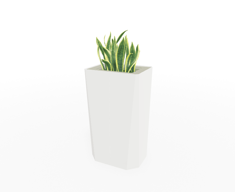 Magnuson KST - 1612L - H - PL High Kastan Rectangular Painted Steel Planter with Aluminum Top and Sealed Internal Liner (MAG - KST - 1612L - H - PL - XXX) - SchoolOutlet