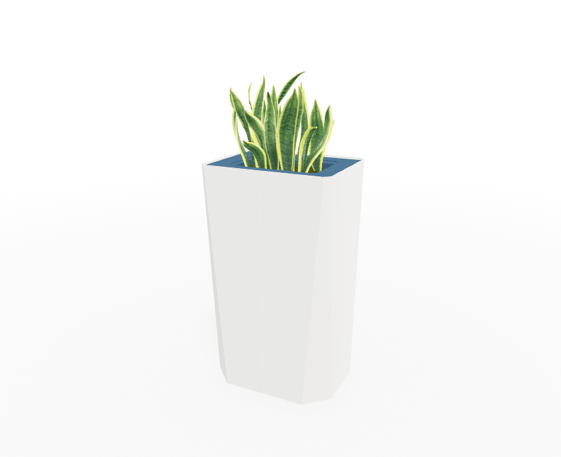 Magnuson KST - 1612L - H - PL High Kastan Rectangular Painted Steel Planter with Aluminum Top and Sealed Internal Liner (MAG - KST - 1612L - H - PL - XXX) - SchoolOutlet