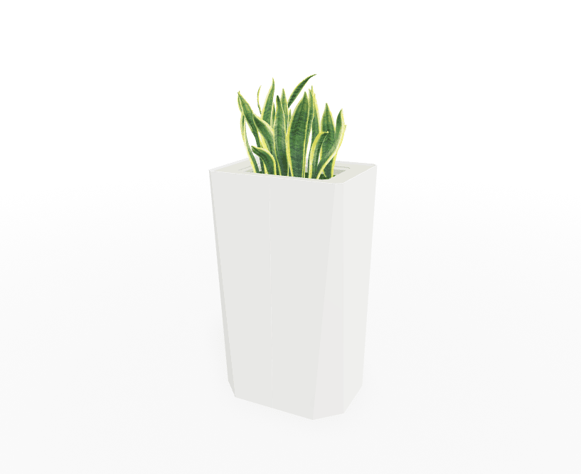 Magnuson KST - 1612L - H - PL High Kastan Rectangular Painted Steel Planter with Aluminum Top and Sealed Internal Liner (MAG - KST - 1612L - H - PL - XXX) - SchoolOutlet