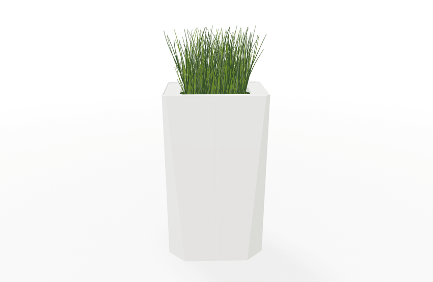 Magnuson KST - 1612L - H - PL High Kastan Rectangular Painted Steel Planter with Aluminum Top and Sealed Internal Liner (MAG - KST - 1612L - H - PL - XXX) - SchoolOutlet