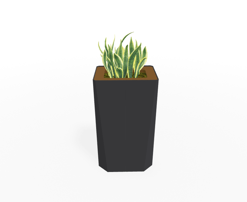 Magnuson KST - 1612L - H - PL High Kastan Rectangular Painted Steel Planter with Aluminum Top and Sealed Internal Liner (MAG - KST - 1612L - H - PL - XXX) - SchoolOutlet