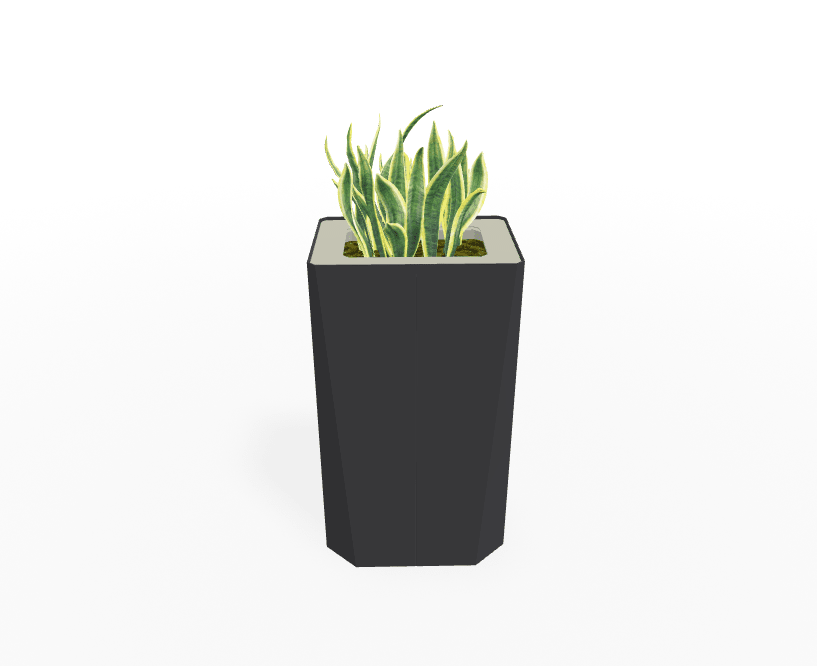 Magnuson KST - 1612L - H - PL High Kastan Rectangular Painted Steel Planter with Aluminum Top and Sealed Internal Liner (MAG - KST - 1612L - H - PL - XXX) - SchoolOutlet